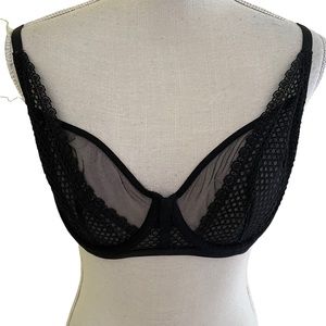 NWOT Victoria's Secret Black Unlined Demi Bra 32 DDD